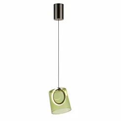 Paul Neuhaus Suspension LED Zula, vert, Ø 15 cm, verre| Suspensions Led|Suspensions