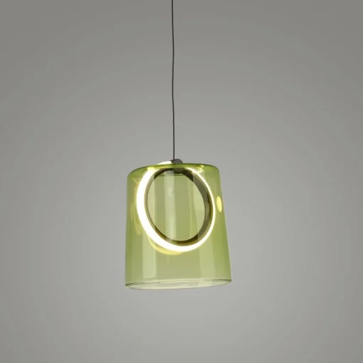 Paul Neuhaus Suspension LED Zula, vert, Ø 15 cm, verre| Suspensions Led|Suspensions