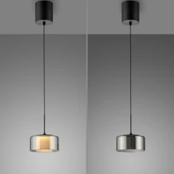 Paul Neuhaus Suspension LED Rika, Ø 15 cm, verre, intensité variable| Suspensions Led|Suspensions