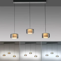 Paul Neuhaus Suspension LED Rika, 71 cm, verre, intensité variable| Suspensions Led|Suspensions