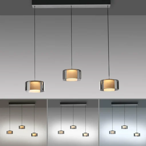 Paul Neuhaus Suspension LED Rika, 71 cm, verre, intensité variable| Suspensions Led|Suspensions