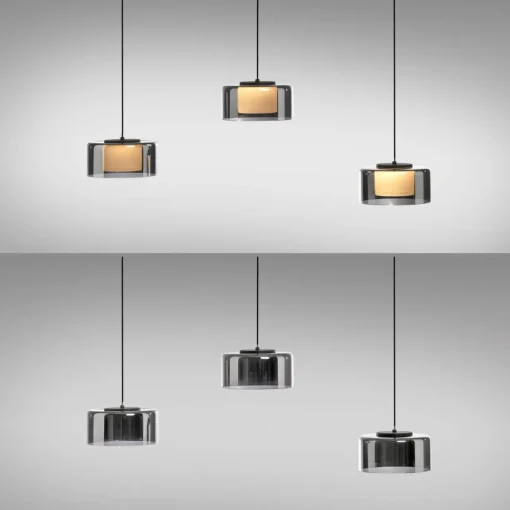 Paul Neuhaus Suspension LED Rika, 71 cm, verre, intensité variable| Suspensions Led|Suspensions