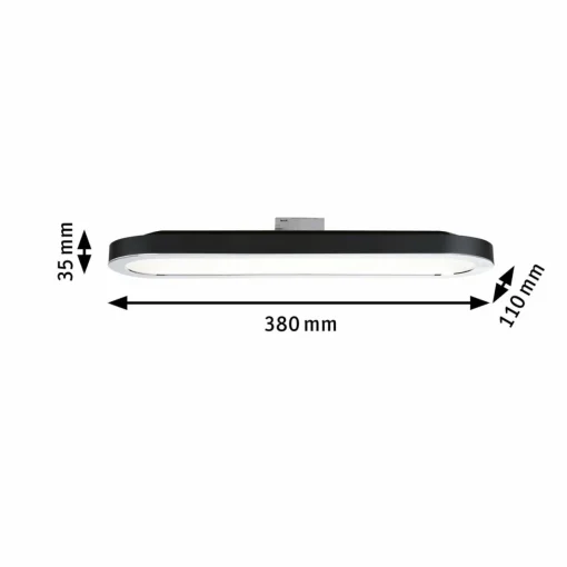 Paulmann Abia panneau LED 17° 2 700 K noir mat| Luminaires Led D'Intérieur