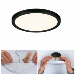 Paulmann Areo panneau 3stepdim noir Ø17,5cm 3000K| Spots Encastrés Led|Luminaires Led D'Intérieur