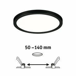 Paulmann Areo panneau 3stepdim noir Ø17,5cm 4000K| Spots Encastrés Led|Luminaires Led D'Intérieur