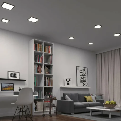 Paulmann Areo ZigBee CCT angles noir 23x23 cm| Spots Encastrés Led|Luminaires Led D'Intérieur