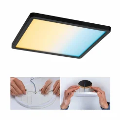 Paulmann Areo ZigBee CCT angles noir 23x23 cm| Spots Encastrés Led|Luminaires Led D'Intérieur