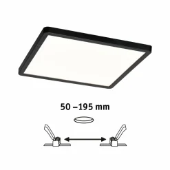 Paulmann Areo ZigBee CCT angles noir 23x23 cm| Spots Encastrés Led|Luminaires Led D'Intérieur