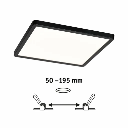 Paulmann Areo ZigBee CCT angles noir 23x23 cm| Spots Encastrés Led|Luminaires Led D'Intérieur