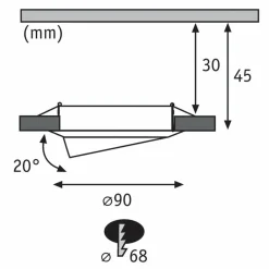 Paulmann Base spot encastré LED 3-Step-dim, par 3| Spots Encastrés Led|Luminaires Led D'Intérieur