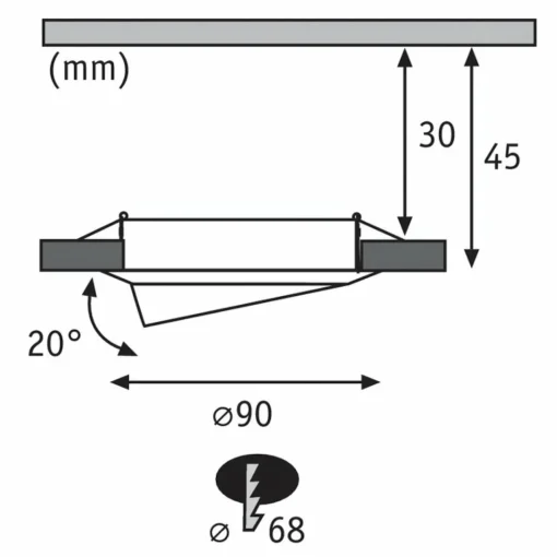 Paulmann Base spot encastré LED 3-Step-dim, par 3| Spots Encastrés Led|Luminaires Led D'Intérieur