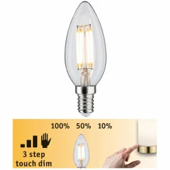 Paulmann bougie LED E14 5 W filament 3-step-dim| Lampes Led À Intensité Variable|Ampoules Led
