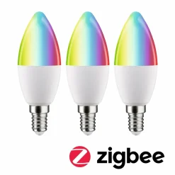 Paulmann bougie LED E14 5 W 470 lm ZigBee RGBW x3| Ampoules Connectées Et Intelligentes|Ampoules Connectées Et Intelligentes
