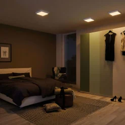 Paulmann Carpo plafonnier LED chromé 22,5x22,5 cm| Plafonniers Led|Plafonniers