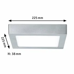 Paulmann Carpo plafonnier LED chromé 22,5x22,5 cm| Plafonniers Led|Plafonniers