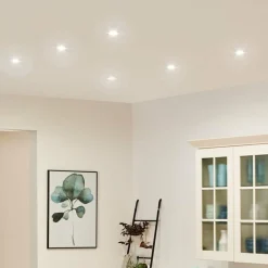 Paulmann Coin Slim spot enc. LED lot de 3 ang. alu| Spots Encastrés Led|Luminaires Led D'Intérieur