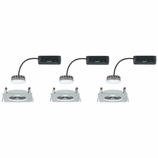 Paulmann Coin Slim spot enc. LED lot de 3 ang. alu| Spots Encastrés Led|Luminaires Led D'Intérieur