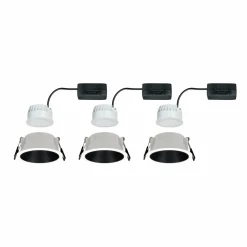Paulmann Cole spot LED, noir-blanc, lot de 3| Spots Encastrés Led|Luminaires Led D'Intérieur