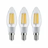 Paulmann Eco-Line bougie LED E14 2,5W 525lm 830 x3| Ampoules Filament|Ampoules Filament