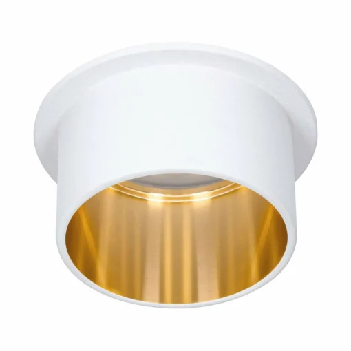 Paulmann Gil LED encastrable blanche mate/dorée| Spots Encastrés Led|Luminaires Led D'Intérieur