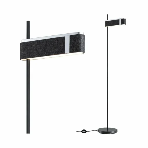 Paulmann Lampe sur pied LED Jagun, anthracite, feutre, 3-step-dim| Lampadaires Led|Lampadaires