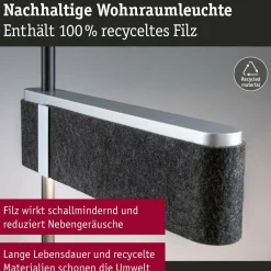 Paulmann Lampe sur pied LED Jagun, anthracite, feutre, 3-step-dim| Lampadaires Led|Lampadaires