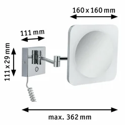 Paulmann miroir LED Jora IP44 WhiteSwitch| Appliques Murales Led|Appliques Murales