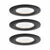 Paulmann Nova Coin 3x rond 3Stepdim fixe noir| Spots Encastrés Led|Luminaires Led D'Intérieur