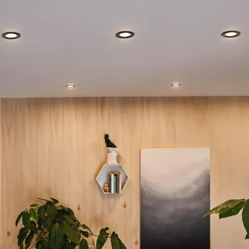 Paulmann Nova Coin 3x rond 3Stepdim fixe noir| Spots Encastrés Led|Luminaires Led D'Intérieur