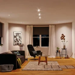Paulmann Nova Coin 3x rond dim/inclinable noir| Spots Encastrés Led|Luminaires Led D'Intérieur