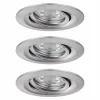 Paulmann Nova mini 3 spots encastrés pivotants fer| Spots Encastrés Led|Luminaires Led D'Intérieur