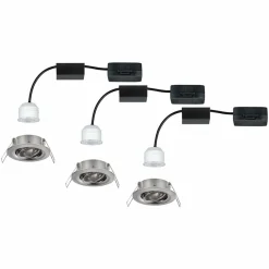 Paulmann Nova mini 3 spots encastrés pivotants fer| Spots Encastrés Led|Luminaires Led D'Intérieur
