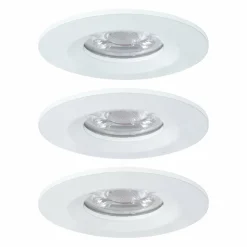 Paulmann Nova mini 3 spots encastrés IP44 blanc| Spots Encastrés Led|Luminaires Led D'Intérieur