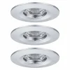 Paulmann Nova mini 3 spots encastrés IP44 chromé| Spots Encastrés Led|Luminaires Led D'Intérieur