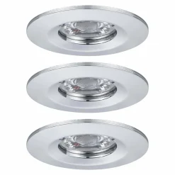 Paulmann Nova mini 3 spots encastrés IP44 chromé| Spots Encastrés Led|Luminaires Led D'Intérieur