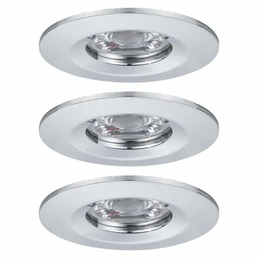 Paulmann Nova mini 3 spots encastrés IP44 chromé| Spots Encastrés Led|Luminaires Led D'Intérieur