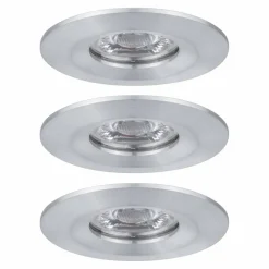Paulmann Nova mini 3 spots encastrés IP44 alu| Spots Encastrés Led|Luminaires Led D'Intérieur