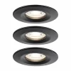 Paulmann Nova Mini spot encastré x3 fixe noir| Spots Encastrés Led|Luminaires Led D'Intérieur