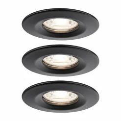 Paulmann Nova Mini spot encastré x3 fixe noir| Spots Encastrés Led|Luminaires Led D'Intérieur
