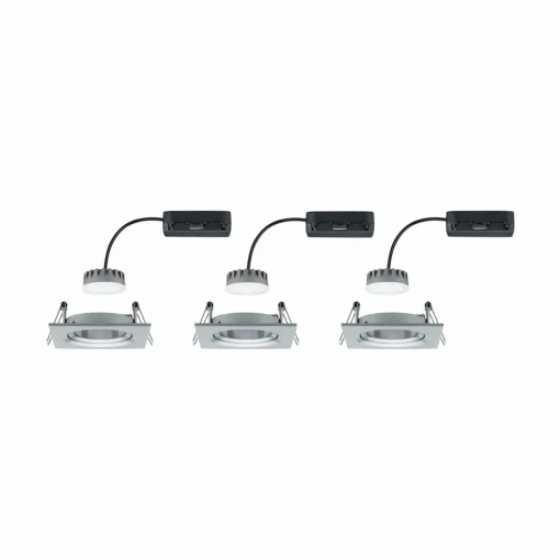 Paulmann Nova Plus x3 spot LED angulaire, alu| Spots Encastrés Led|Luminaires Led D'Intérieur