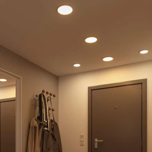 Paulmann panneau LED Areo 4000K rond chromé 11,8cm| Spots Encastrés Led|Luminaires Led D'Intérieur