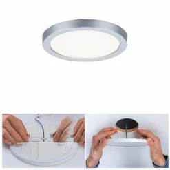 Paulmann panneau LED Areo 4000K rond chromé 11,8cm| Spots Encastrés Led|Luminaires Led D'Intérieur