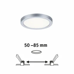 Paulmann panneau LED Areo 4000K rond chromé 11,8cm| Spots Encastrés Led|Luminaires Led D'Intérieur