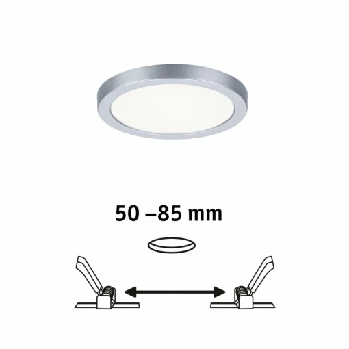 Paulmann panneau LED Areo 4000K rond chromé 11,8cm| Spots Encastrés Led|Luminaires Led D'Intérieur