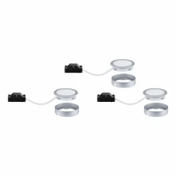 Paulmann Pukk lampe sous meuble LED x3, chromée| Luminaires Led D'Intérieur