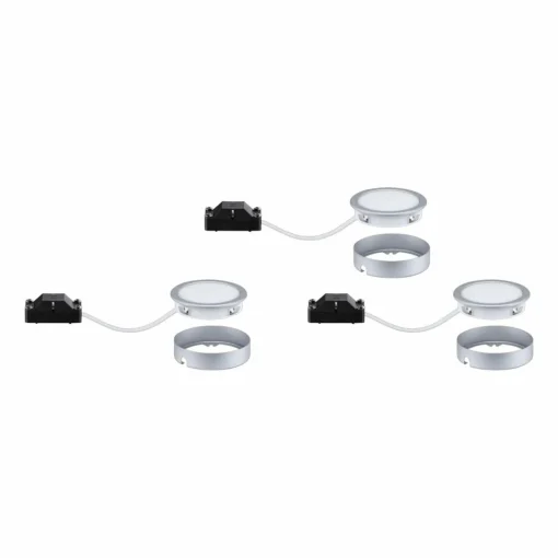 Paulmann Pukk lampe sous meuble LED x3, chromée| Luminaires Led D'Intérieur