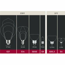 Paulmann réflecteur LED GU5,3 6,5 W 827 dim blanc| Lampes Led À Intensité Variable|Ampoules Led