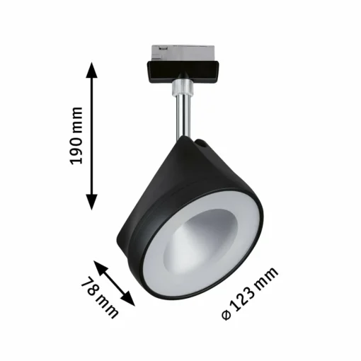 Paulmann URail spot Arena noir dimmable 4 000 K| Luminaires Led D'Intérieur