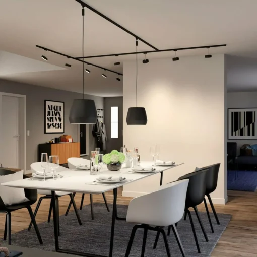 Paulmann URail spot Circle noir dimmable 4 000 K| Luminaires Led D'Intérieur