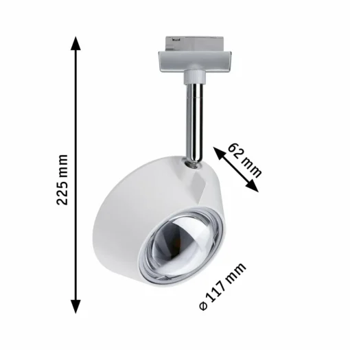 Paulmann URail Spot LED Sabik chrome mat, intensité variable| Luminaires Led D'Intérieur